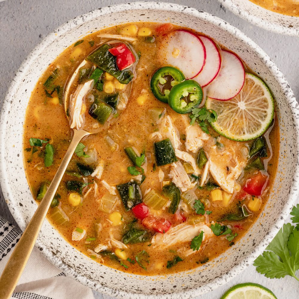 Chicken Poblano Soup - Yellow Bliss Road