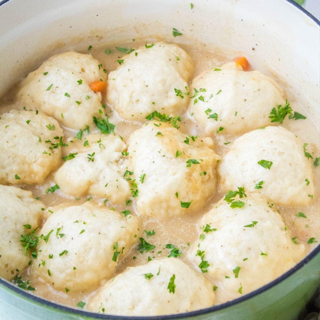 Chicken and Dumplings are a classic comfort food sure to satisfy your soul! Perfect for weeknight meals or Sunday supper with the family!