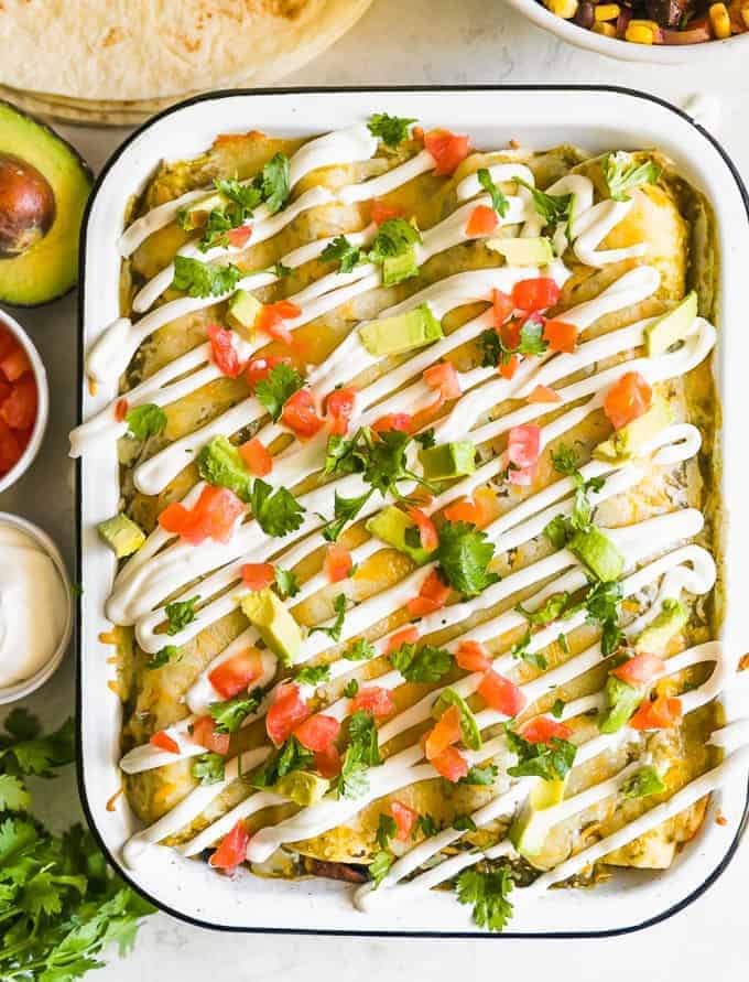 Healthy Chicken Enchiladas (Chicken and Sweet Potato)
