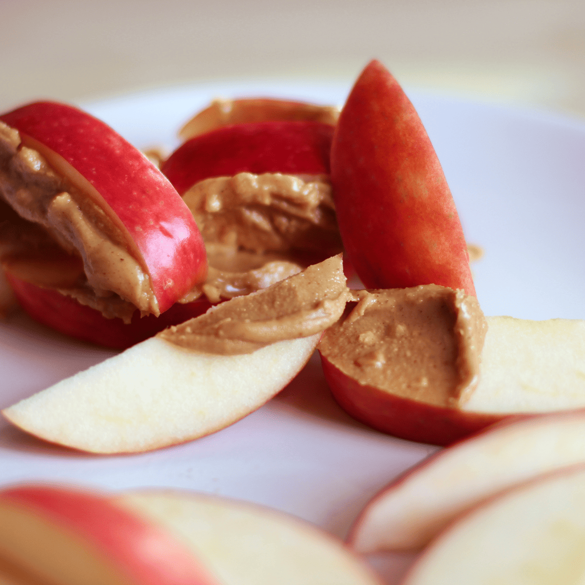 apples and peanut butter as a healthy snack for toddlers and picky eaters